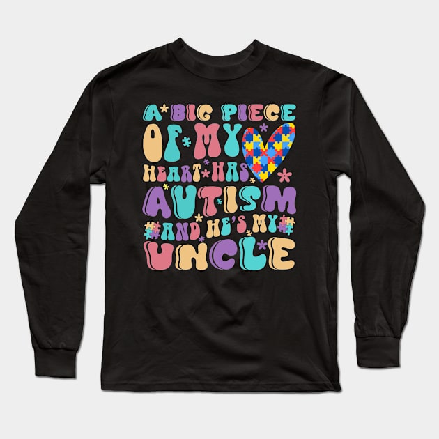 Autistic Uncle Autism Awareness Gift for Birthday, Mother's Day, Thanksgiving, Christmas Long Sleeve T-Shirt by skstring